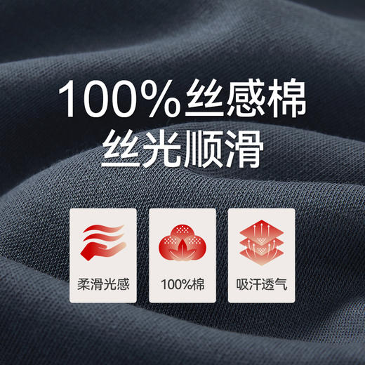 Threegun三枪 【丝感棉】翻领开襟长袖长裤男士家居套家居服-82219D011 商品图10