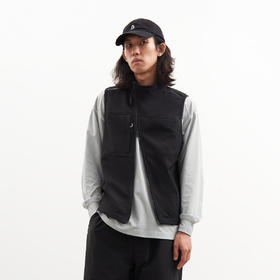 吃茶去chichaqu24秋冬户外防风防泼水斜拉链软壳马甲城市机能运动