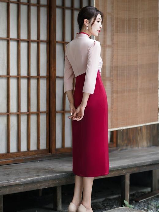 高贵气质，喜婆婆婚宴装婚礼妈妈礼服连衣裙旗袍GSJ-3380 商品图3