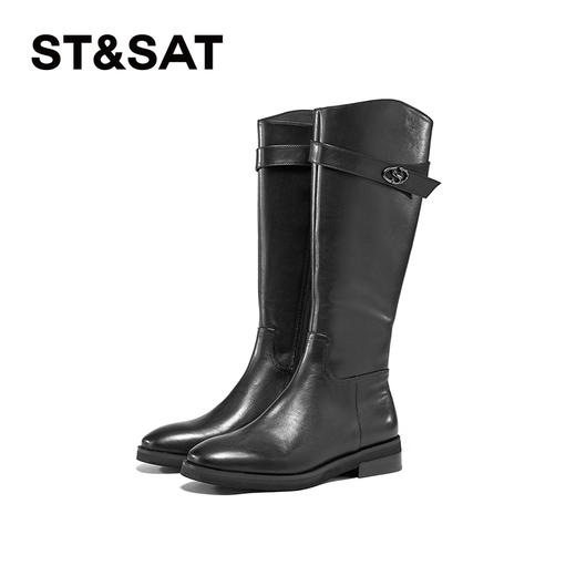 【绒里可选】星期六经典简约显瘦百搭高筒骑士靴SSC4117344/SSC4119344 商品图6