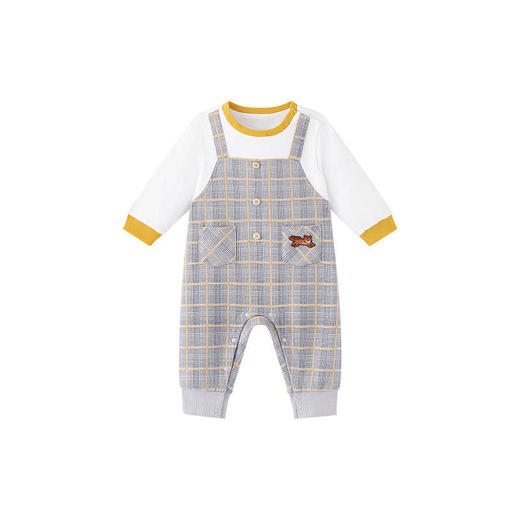 英氏婴儿衣服春秋长袖男童连体衣2024新款新生儿爬服YRHAJ3Q569A 商品图3