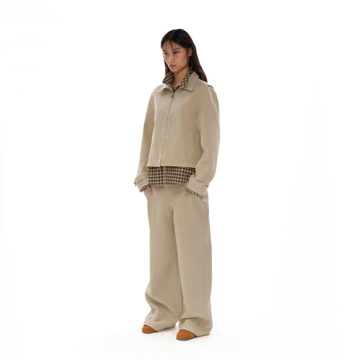 NUTH 立体口袋宽松显瘦复古直筒工装休闲裤女 藏蓝色/卡其色 商品图5