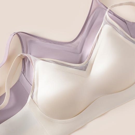 连绵·缎面拼接女士文胸 1108  商品图3