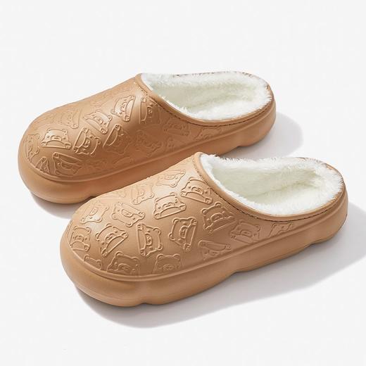 【YW】无忧购韩版卡通小熊印花情侣款居家外穿保暖棉拖鞋9716（截单后7天发货) 商品图8