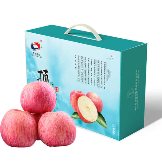 【年供款】 顶端果业正宗洛川红富士苹果20枚85mm大果蓝色手提礼盒全年供12箱 附赠品超实惠 商品图9