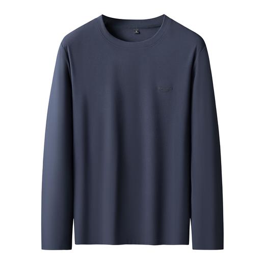 【新款DK】大依优型大码德绒圆领长袖T恤男士加肥加大休闲大码男装宽松长袖体恤上衣打底衫 商品图3