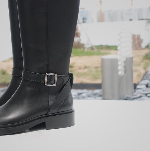 BIUCILI 「方圆」热巴同款 原创不过膝内拉链显瘦骑士长靴女 商品图4