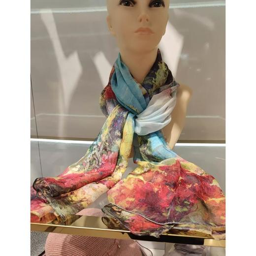3楼 姹艾妮丝 真丝数码雪纺加宽长巾 商品图0