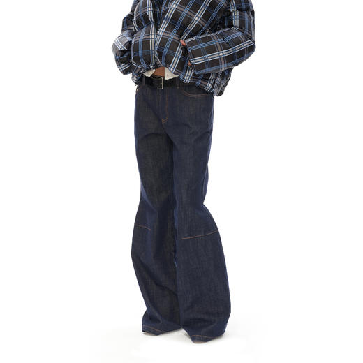 NUTH 修身显瘦微喇原牛复古牛仔裤女 商品图4