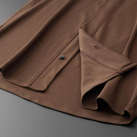 【大V领开衫】【新款DDA】大依优型大码男士开衫衬衫外套长袖T恤商务休闲上衣加肥加大胖子舒适 商品图5