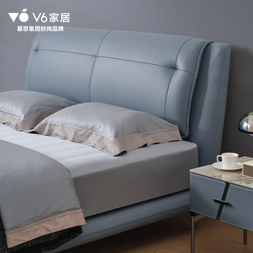 BFC1-243春日曼波·现代简约齐边皮床 商品图1