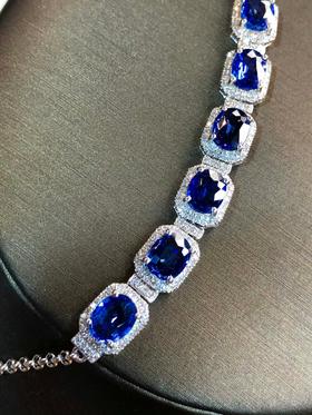 6.55克拉蓝宝石手链