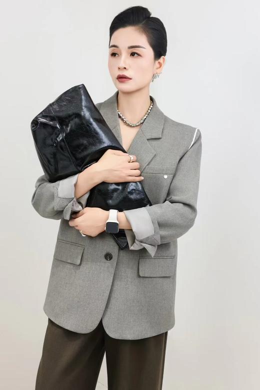 34BAR232808#主理人梅姐同款前假袋西装外套 商品图1