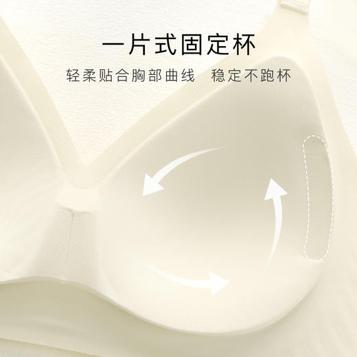小胸聚拢无痕裸感清爽舒适内衣女承托有型收副乳无钢圈文胸罩螺纹果冻 商品图4