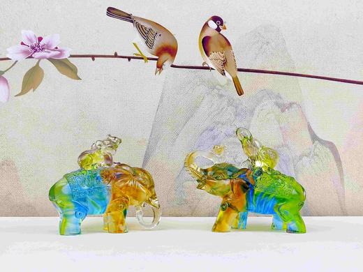 琉璃福禄吉象摆件 商品图0