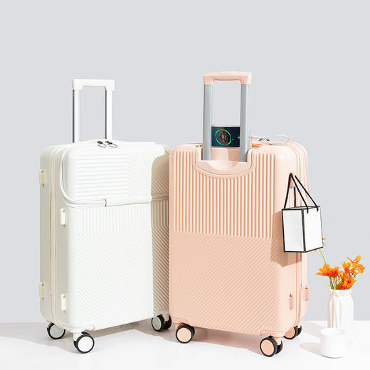 暑假出游，多功能前置开20寸登机箱行李箱小型轻便拉杆箱皮箱24寸韩版旅行箱_ym 商品图2