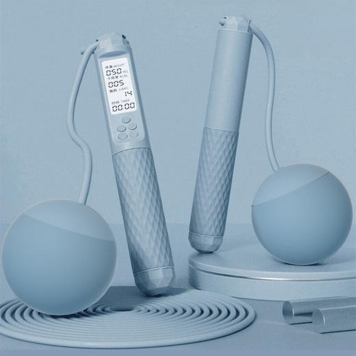 佑美（YOU MEI）亚运无绳跳绳*运动*计数**负重款成人绳子TS50硅胶球 硅胶大球长绳负重 商品图0