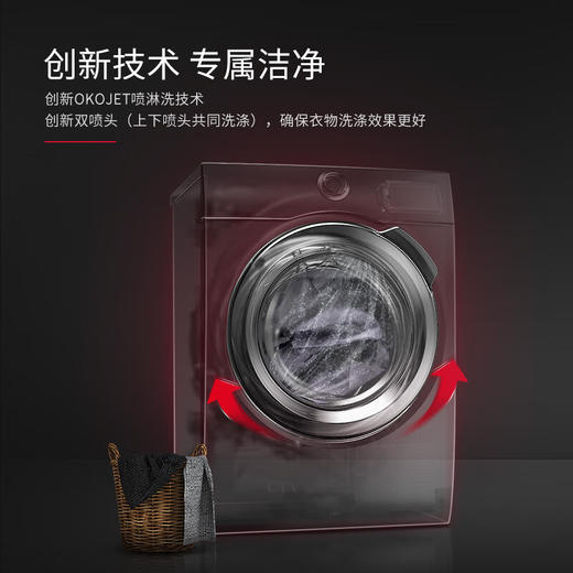 AEG进口家用滚筒全自动洗烘一体机 智能变频洗衣机11公斤 全新喷淋洗 蒸汽预熨烫 羊毛蓝标L5WEG2412S 银色 商品图5