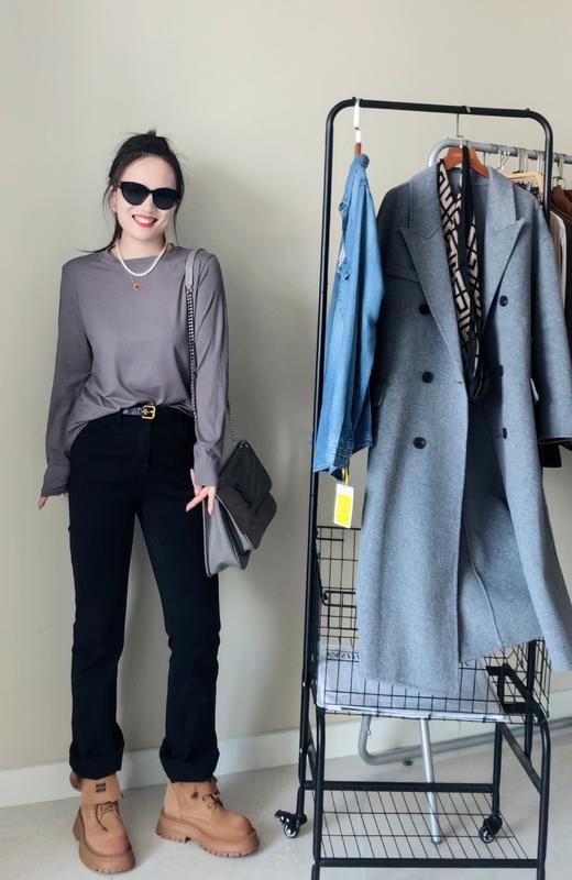 新款四季后腰字母土耳其水洗棉筷子裤微喇弹性瘦腿裤 商品图11