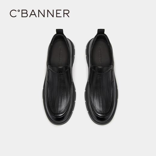 千百度男鞋厚底英伦风正装皮鞋秋冬男士休闲皮鞋A24465780 商品图2