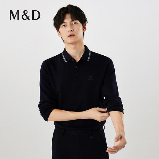 【名盾】羊毛混纺长袖Polo衫，软糯不扎肤MXCL11658B 商品图1
