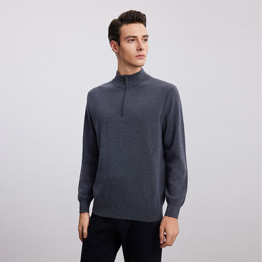 【半高领羊毛套衫】24年秋冬男士新品100%羊毛内搭针织保暖毛衣 商品图3