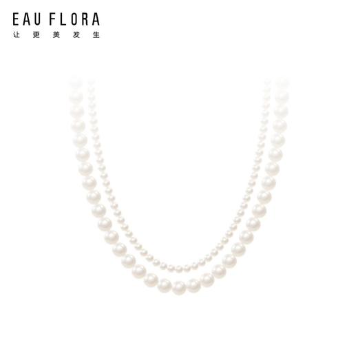 『花露』双层白色仿珍珠项链 商品图3