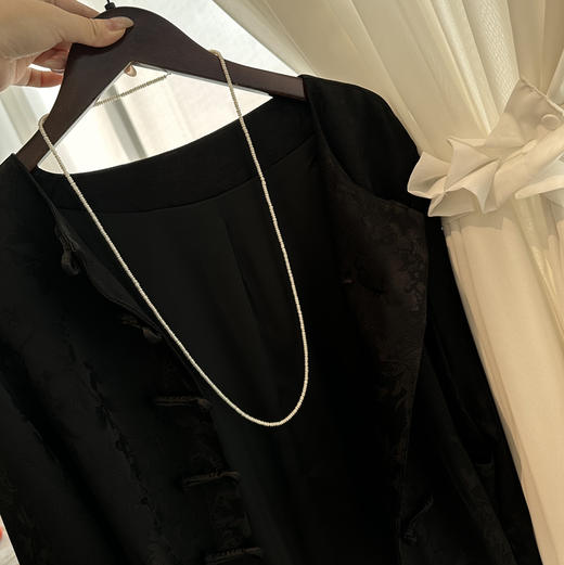 超有松弛感的小项链，可以单独做毛衣链或者挂吊坠 3-4mm 天然珍珠 链型超级好看很有格调的样子 商品图9