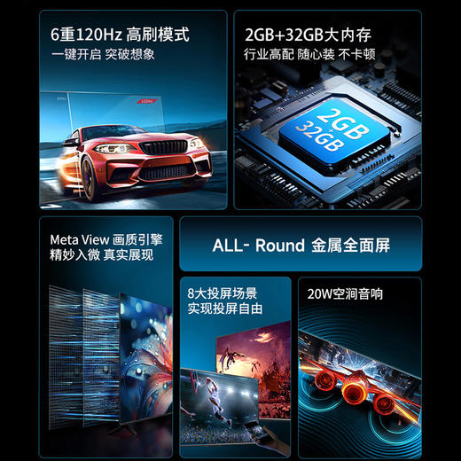 50英寸 2+32GB 超薄全面屏电视机 50E8AE 商品图1