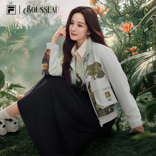 【斐乐】FILAx 卢梭 斐乐女编织衫杨幂同款2024冬新款时尚宽松刺绣毛衣马甲 商品图1