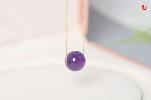 【锦欢】紫水晶圆珠项链 商品图1