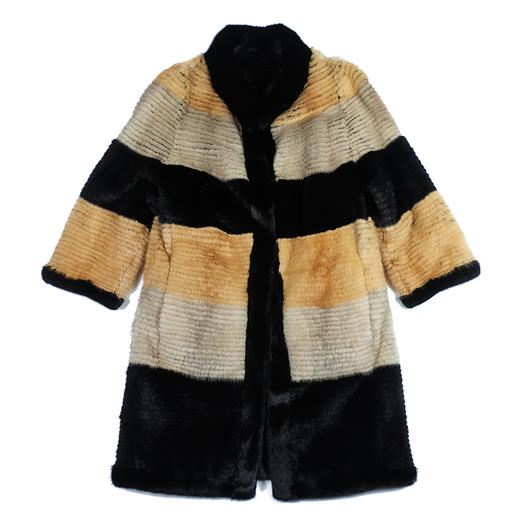 SIM GRACE 优雅夫人 女士美式手工分刀双面水貂高贵大气中长款 商品图3