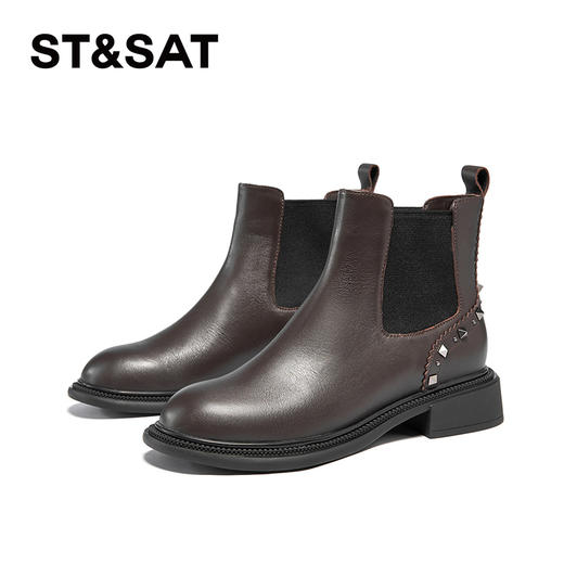 【绒里可选】星期六个性铆钉舒适切尔西短靴SSC4116392/SSC4118392 商品图6