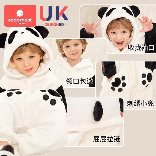 科巢儿童连体恐龙睡衣宝宝春秋季款婴幼儿冬法兰绒家居服2024新款 商品图4