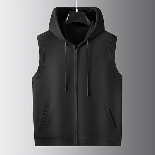 【新款DDA】大依优型大码连帽马甲外套商务休闲上衣加肥加大胖子舒适男士 商品图2