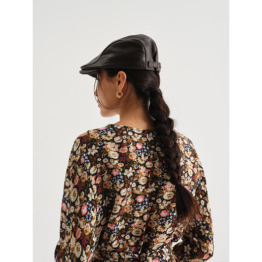 【活动商品，不退不换】可可推荐 复古英伦范 老钱风前进帽 日系复古灯芯绒 中性格调羊毛 休闲时尚针织 岁月时光羊皮 弯檐设计 文艺百搭 商品图5