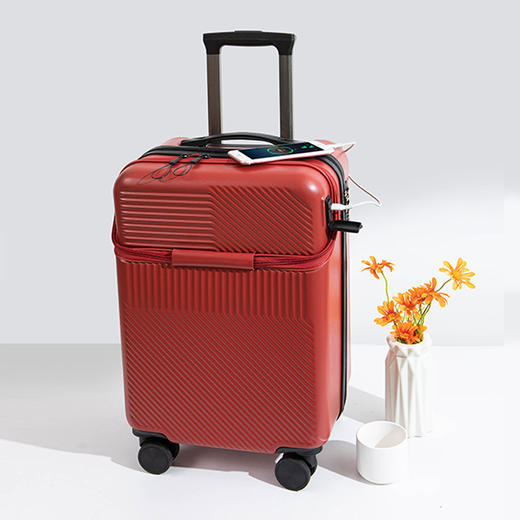 暑假出游，多功能前置开20寸登机箱行李箱小型轻便拉杆箱皮箱24寸韩版旅行箱_ym 商品图9