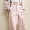 甜酷美式复古蝴蝶结工装裤女早春抽绳宽松直筒阔腿裤V3342392 商品缩略图2