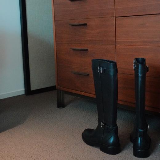 BIUCILI 「方圆」热巴同款 原创不过膝内拉链显瘦骑士长靴女 商品图5