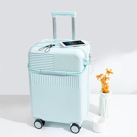 暑假出游，多功能前置开20寸登机箱行李箱小型轻便拉杆箱皮箱24寸韩版旅行箱_ym 商品图8