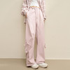 甜酷美式复古蝴蝶结工装裤女早春抽绳宽松直筒阔腿裤V3342392 商品缩略图4