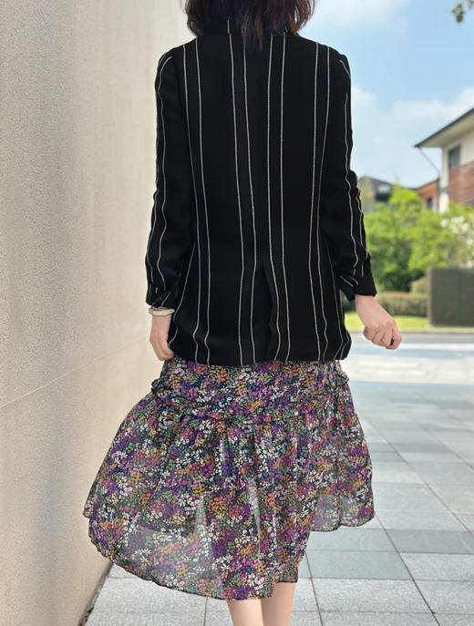 TYNVIE 翻盖插袋修身西装 - 黑条纹 商品图6