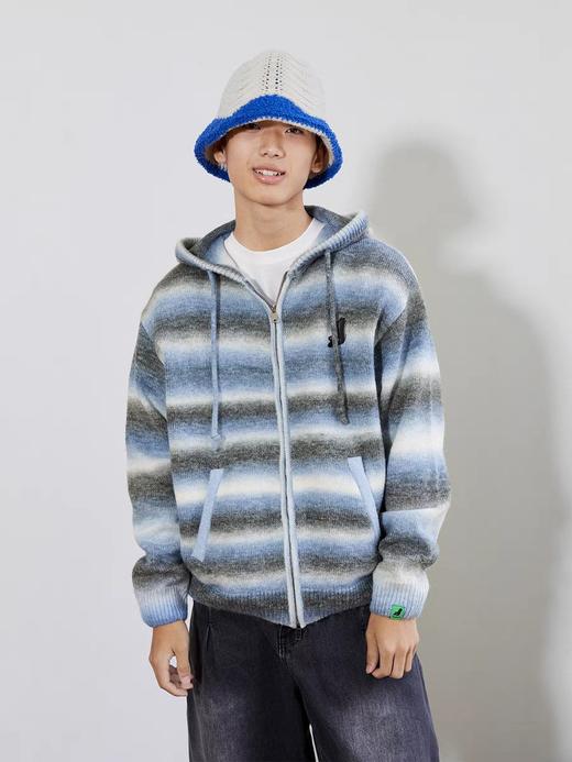 Mood Like Me/MMY2408/渐变喷纱连帽开衫针织毛衣 商品图1