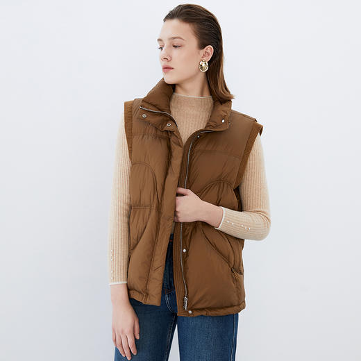 EITIE爱特爱冬季新款百搭马甲白鸭绒外套羽绒服7611310 商品图2