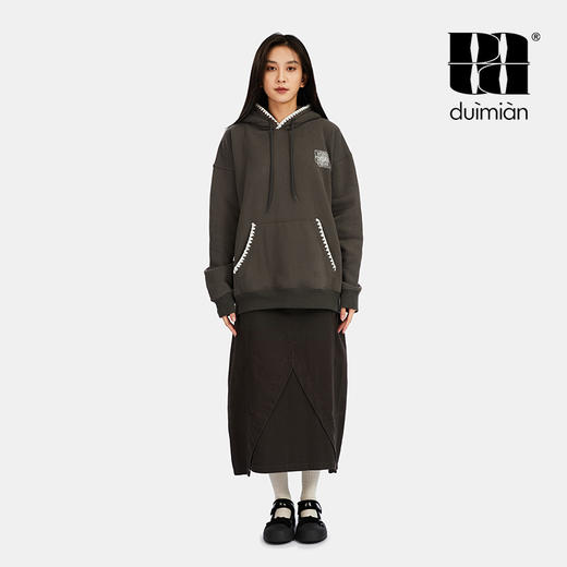 对面-duimian秋冬加绒花边卫衣 商品图3