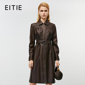 EITIE爱特爱冬季新款时尚收腰显瘦皮衣外套8093710