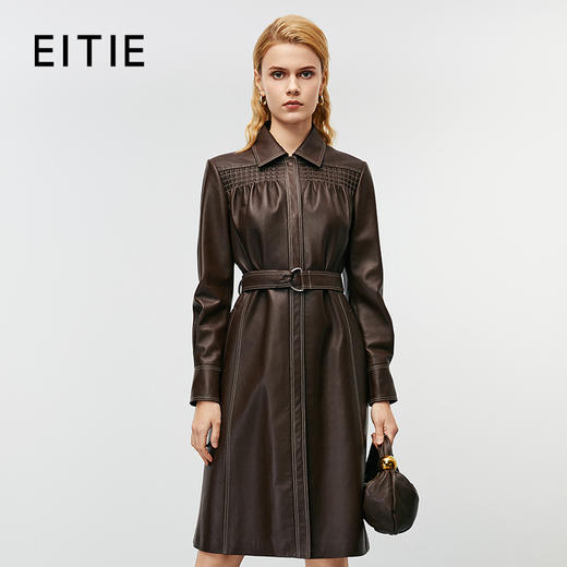 EITIE爱特爱冬季新款时尚收腰显瘦皮衣外套8093710 商品图0