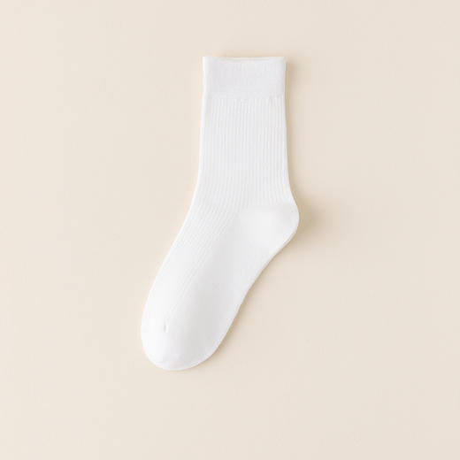 【YW】无忧购（19元5双，29元10双）日系复古竖条纹简约百搭中筒堆堆袜8156（截单后7天发货) 商品图6