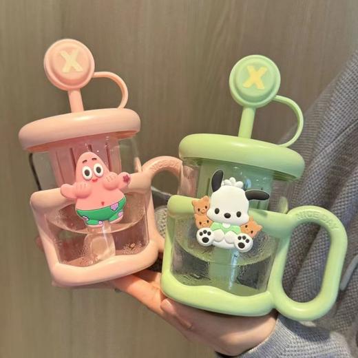 【ins高颜值，茶水分离，可爱便携】新款杯子ins高颜值 家居小众茶水分离吸管杯 便携防摔可爱水杯-QQ 商品图1