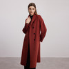 【双排扣羊毛大衣】24年秋冬新品女士羊毛+桑蚕丝中长款毛呢大衣 商品缩略图2